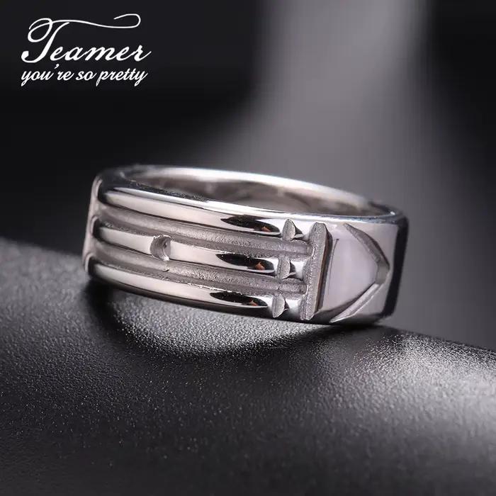 Bague acier inoxydable plaqué or 18 carats style minimaliste pour femmes et hommes occasions spéciales mariage anniversaire cadeau