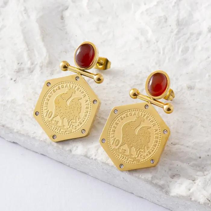 LUIZADA – ensemble de bijoux en acier inoxydable pour femmes