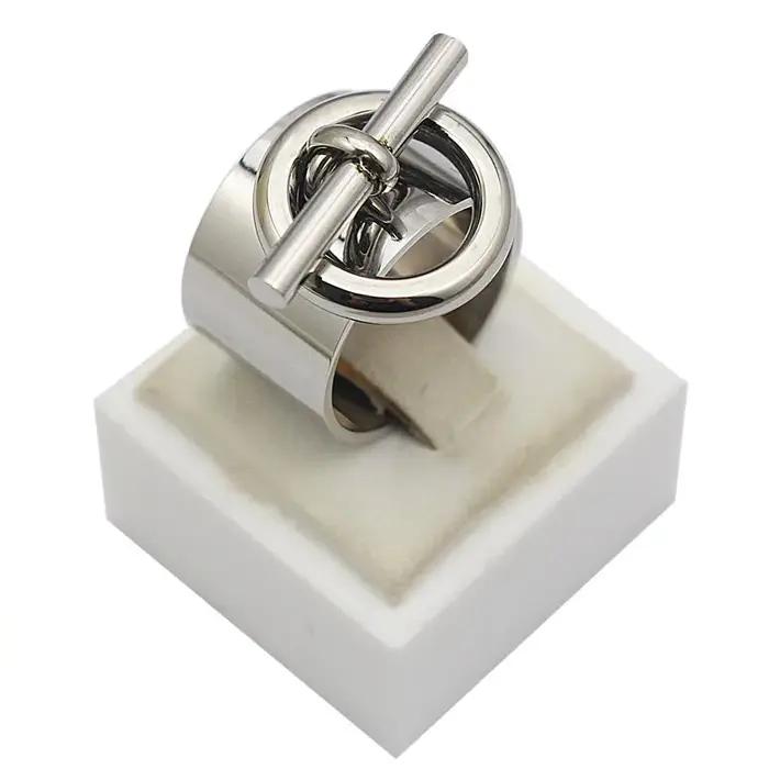 2016 Nouveau Arrivé Rondes En Acier Inoxydable Anneau Bijoux Femmes Argent Jewely Unique
