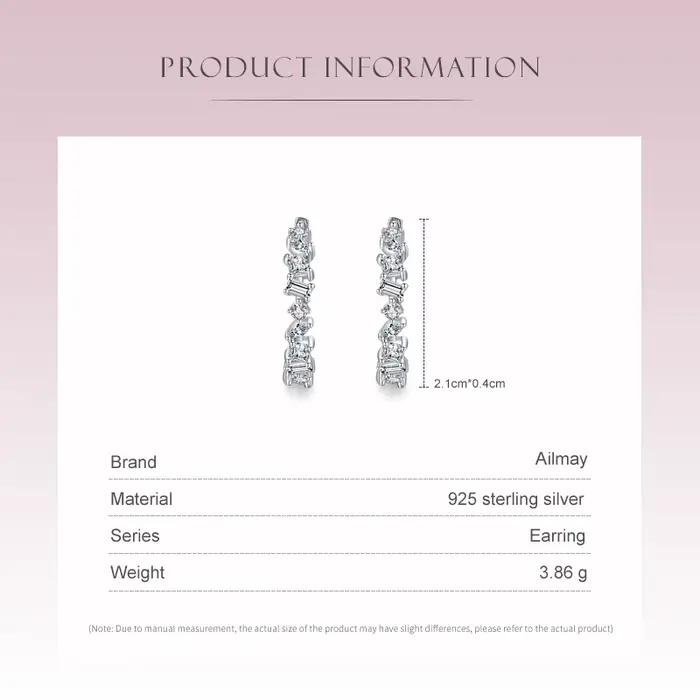 Ailmay – boucles d'oreilles en Zircon transparent pour femmes