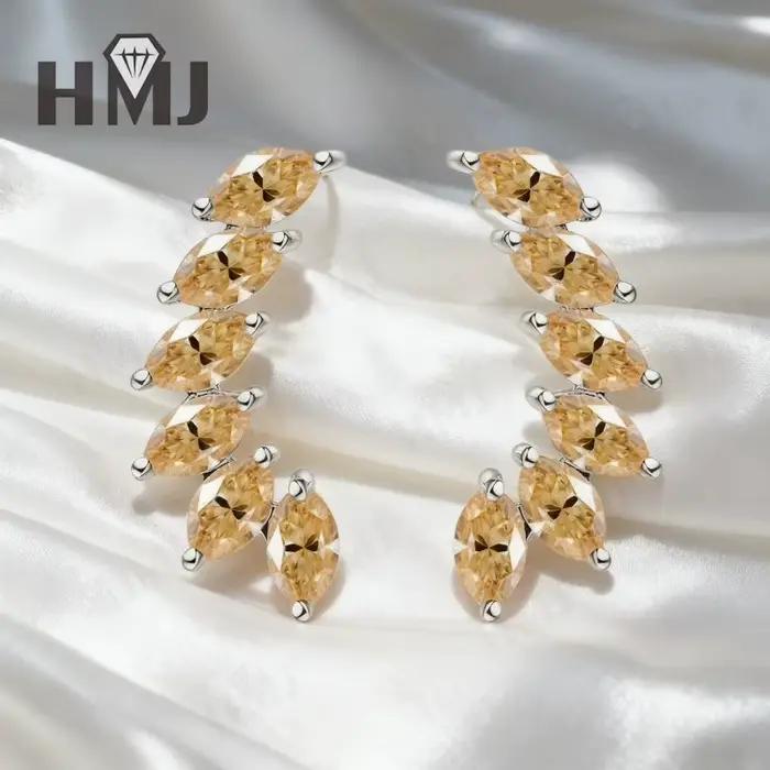 Boucles d'oreilles Moissanite Marquise pour femmes