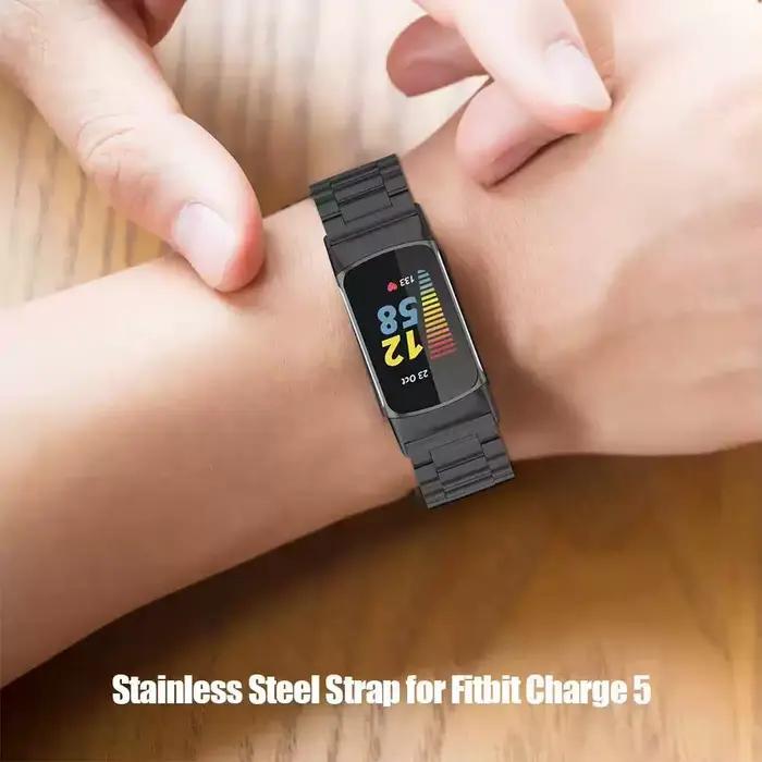 Bracelet en acier inoxydable pour Fitbit Charge 6 5, accessoires, bracelet réglable en métal, bracelet correa Fitbit Charge 5 6