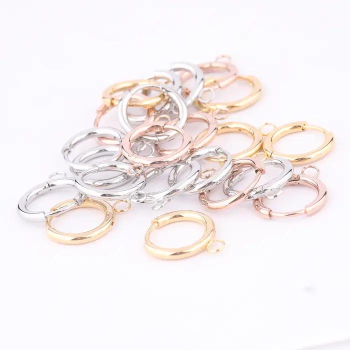 Fermoirs en acier inoxydable plaqué or rose clips de boucles d'oreilles crochets levier pour la création de bijoux pour femmes occasions spéciales