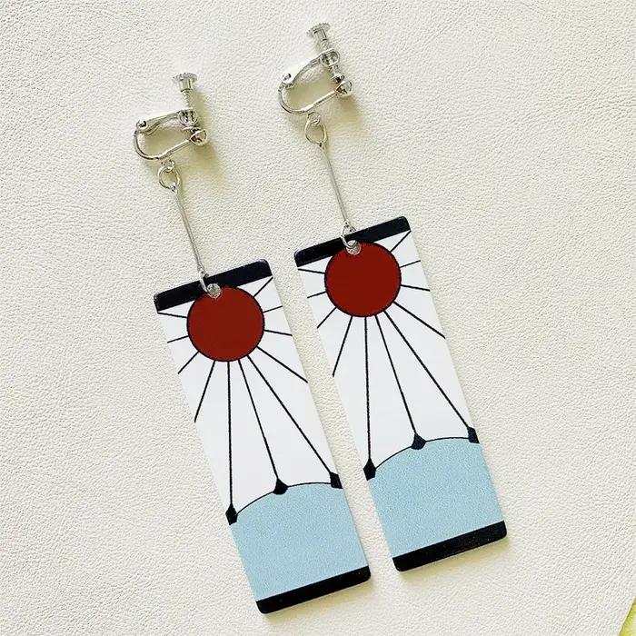Demon Killer Anime Acrylique Tanjiro Rick Boucles d'Oreilles pour Bol