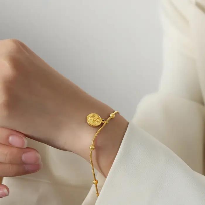ChimJOBracelet en or pour femme, bijoux fantaisie, cadeau