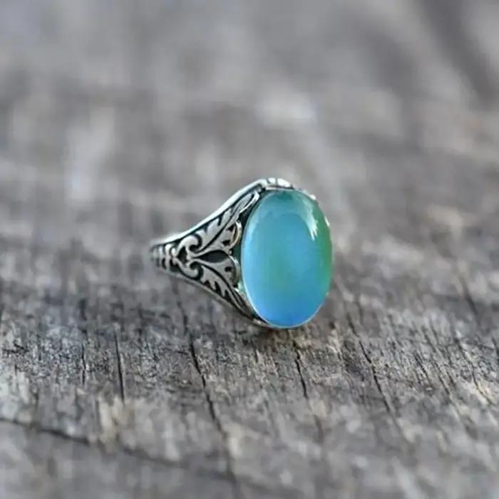 Bague d'Humeur Shoe Vintage Multifonctionnelle avec Contrôle de Température Bijou Multicolore pour Femmes et Filles Occasions Spéciales Intemporel Vintage