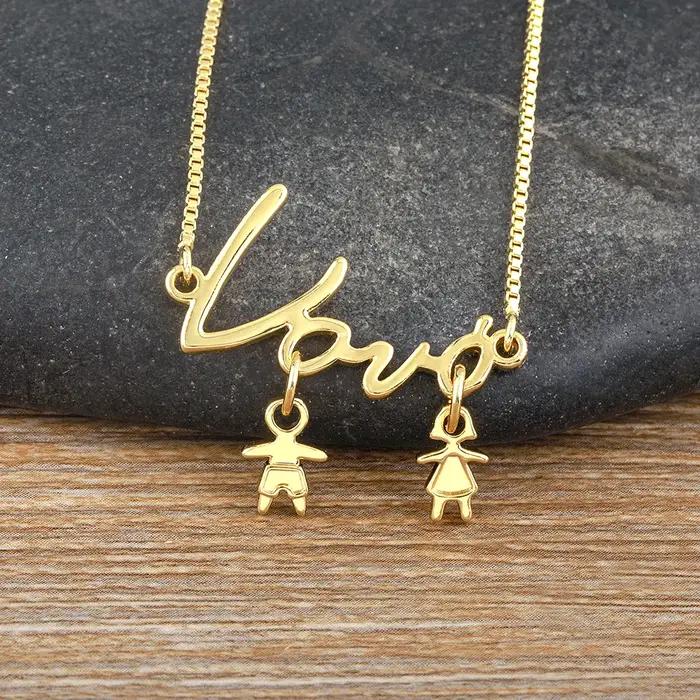 Nidin – collier plaqué or exquis pour maman et fille