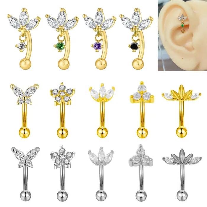 Rook piercing papillon oreille Cartilage sourcil Tragus Helix