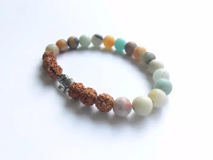 Bracelet Rudraksha en Forme d'Éléphant