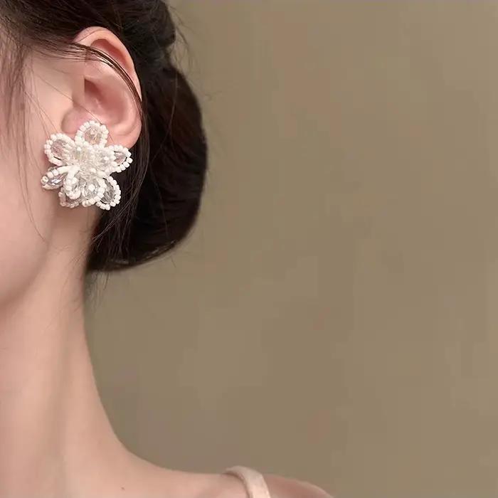 Boucles d'oreilles en perles de cristal pour femmes