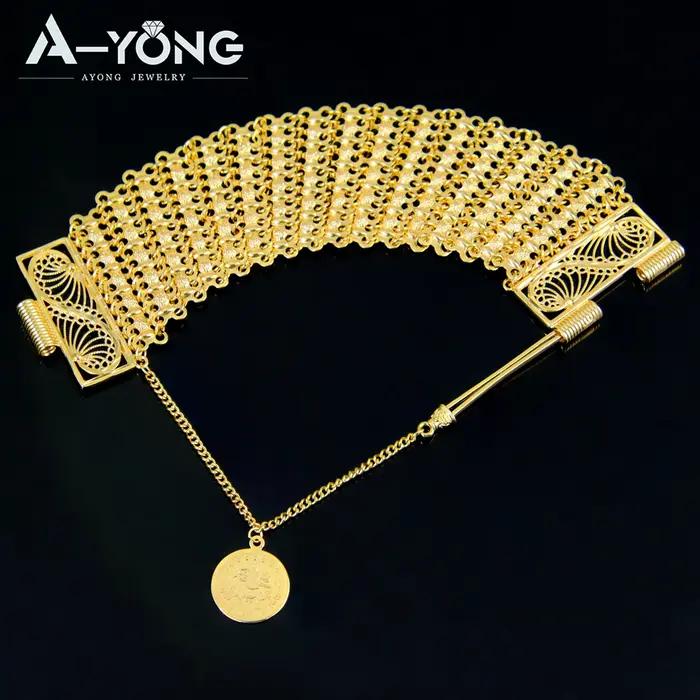 Bracelet de mariage de mariée algérie plaqué or 21 carats