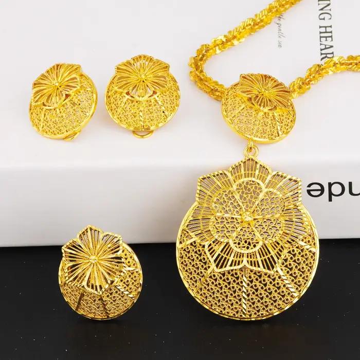 Ensemble de bijoux nigérians or torsadé pour femmes cérémonies de mariage occasions spéciales