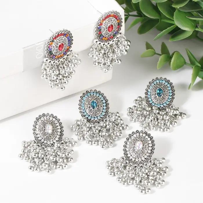 Kolczyki-Boucles d'oreilles rondes en biscuits pour femmes