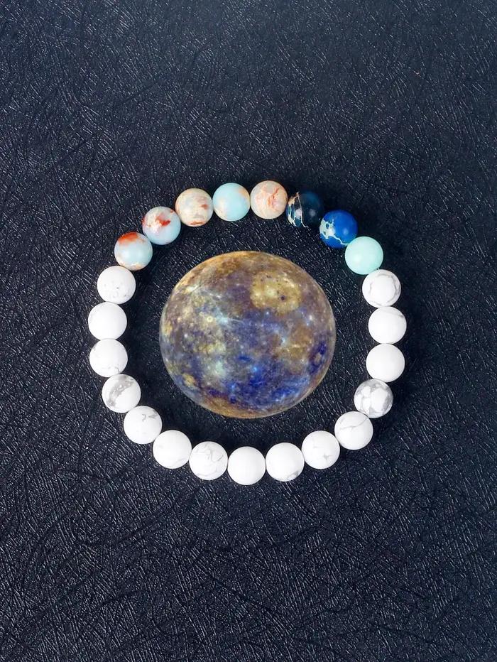 Bracelet système solaire galaxie cosmique pour femmes et hommes