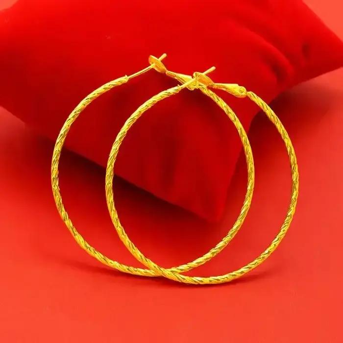 Boucles d'oreilles femme en or 24 carats AU999