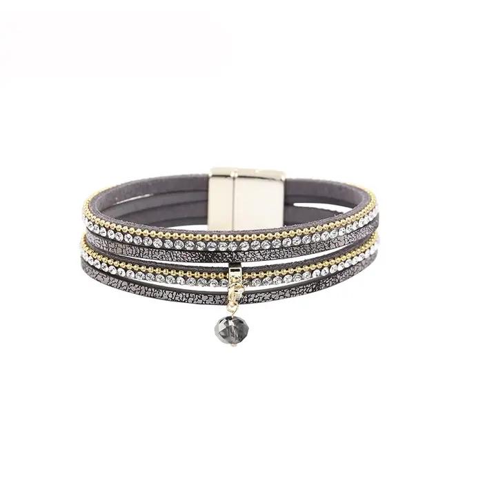 STRATHSPEY – bracelet en cuir strass pour femme