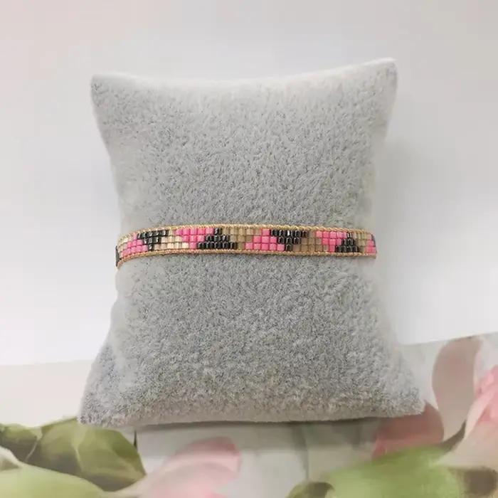 Ensemble de bracelets bohémien en perles de riz pour femmes, réglables, tissés à la main, géométrie, Rivets en coquillage, bijoux de perles polyvalents à la mode
