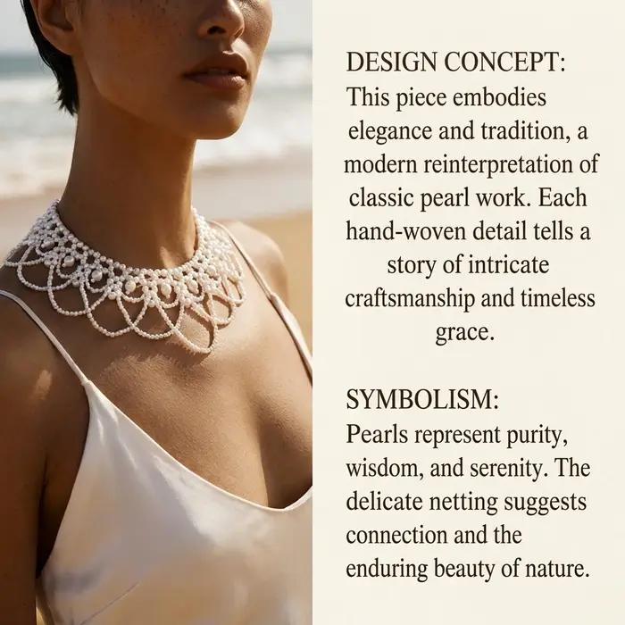 Collier élégant en fausses perles