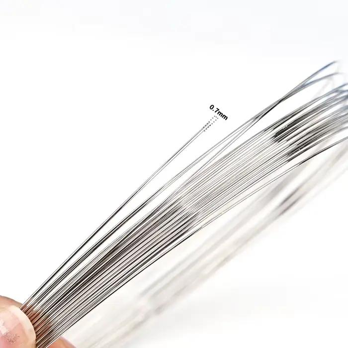 Doreen Box Memory Beading Steel Wire Gold Document, 100 Loops, DIY Necklace Bracelet Jewelry, Executive Dia, 140mm - 50mm