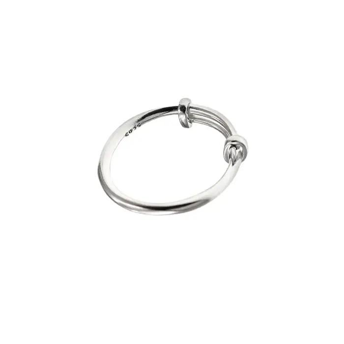 PONYKISS – bague réglable couleur argent pour femmes