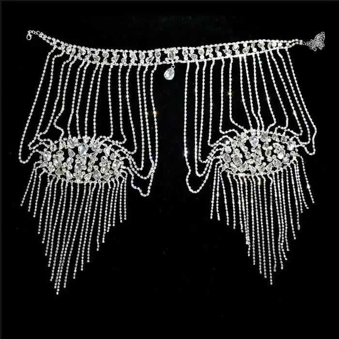 Collier de épaule en strass au design luxueux