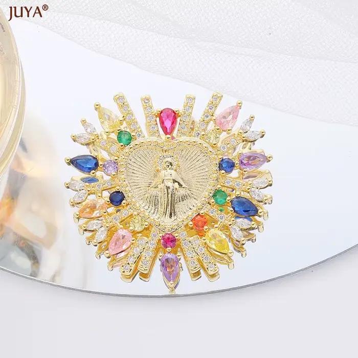 JUYA Pearl Mary Amulet Charms avec cristal pour femme