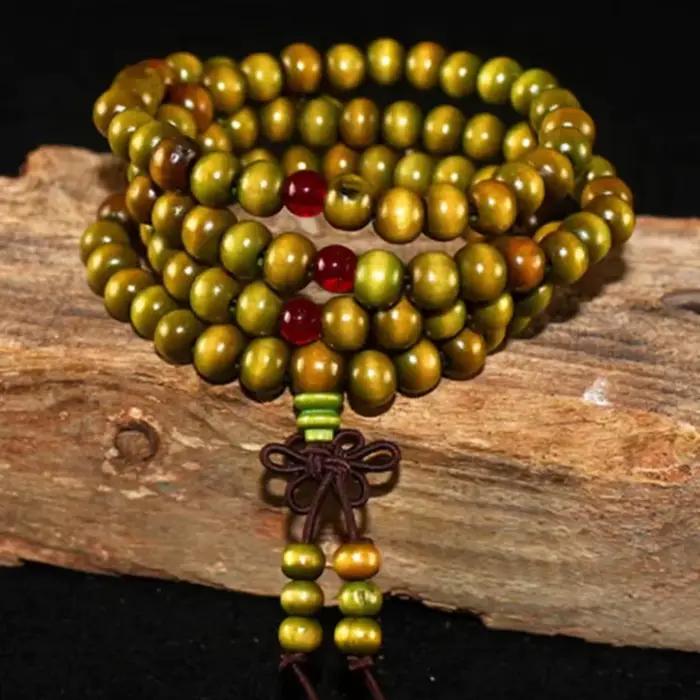 Bracelet en bois de santal naturel pour hommes et femmes