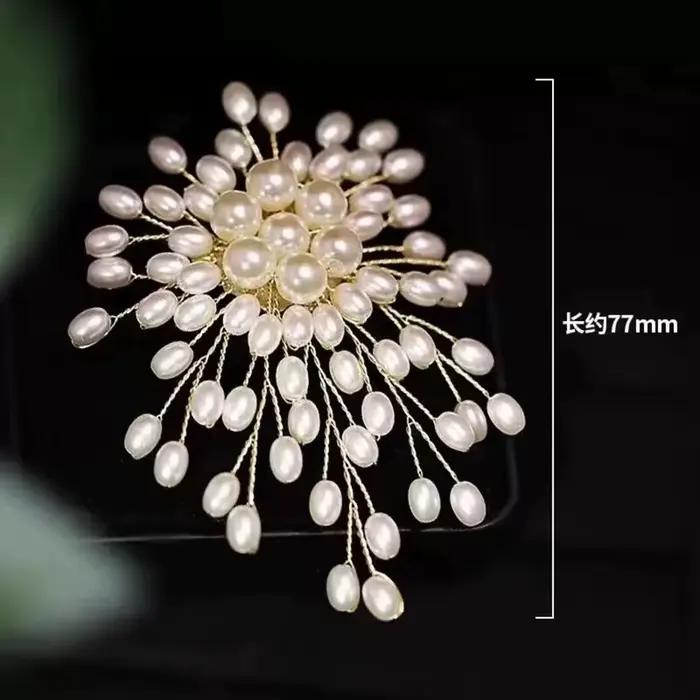 Broche de perles d'imitation tissées à la mode, accessoire pour réunions d'affaires et fêtes, bijoux de mariage élégants, nouveau