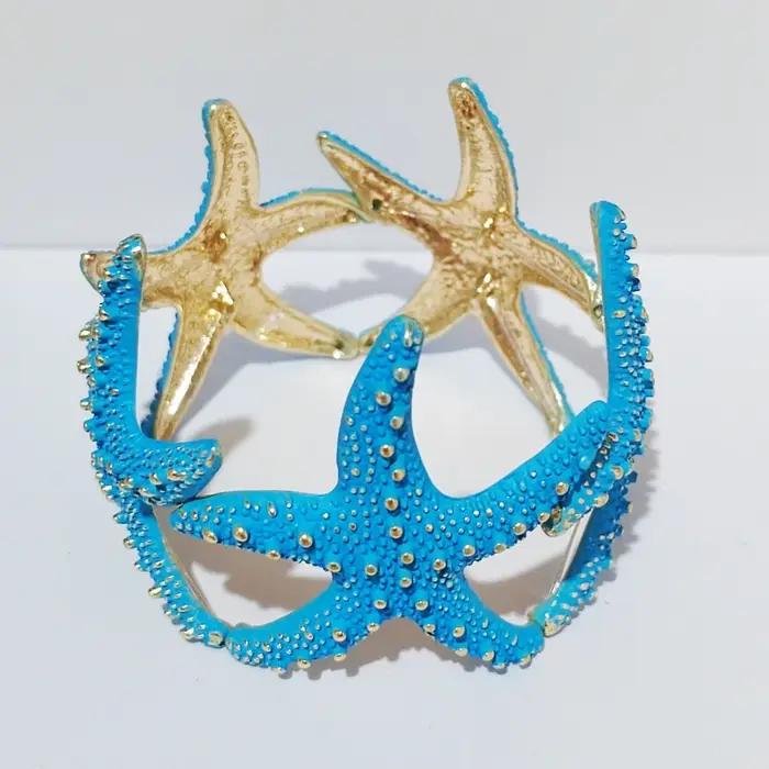 Bracelet et Bracelet étoile de mer élastiques dorés