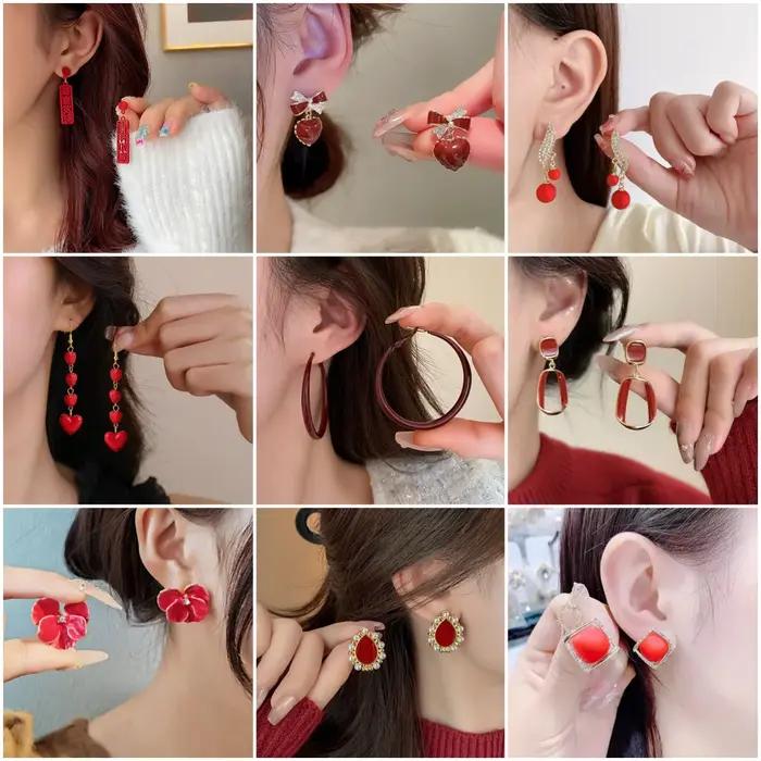 Boucles d'oreilles pendantes en forme de cerise pour femmes