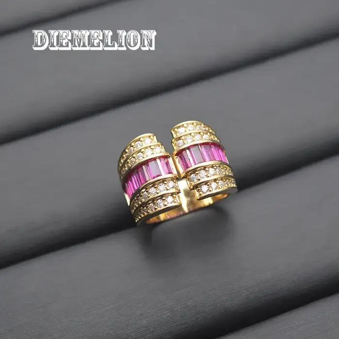 Bague de Luxe en Baguette de Couleur Murale pour Femme