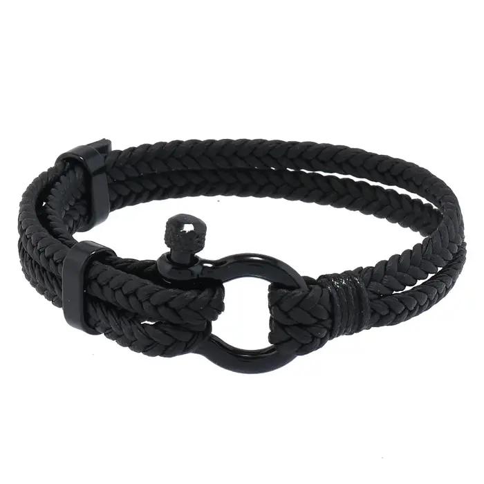 Bracelets en corde de cuir décontractés pour hommes et garçons