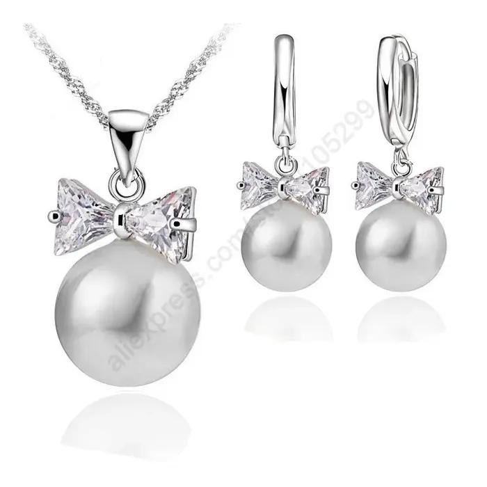 Ensemble de bijoux de mariée originaux en argent Sterling 925