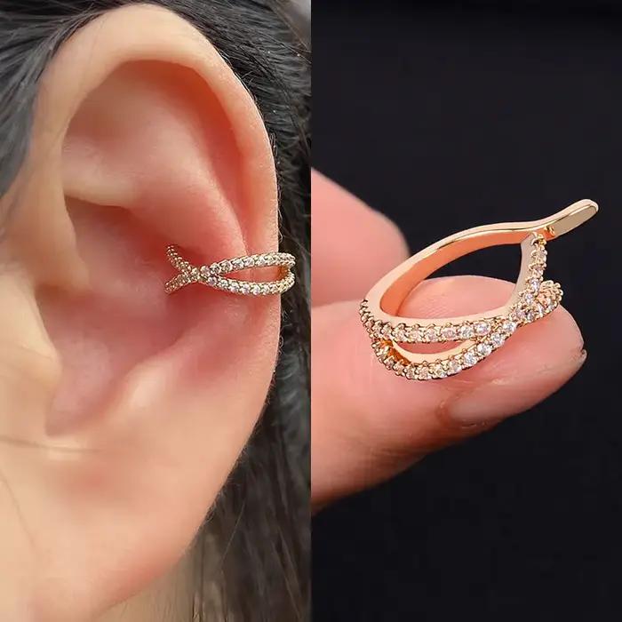 1 pièce Helix Cartilage conque faux sans trou Piercing oreille manchettes Earcuff Wrap Rock boucle d'oreille Non