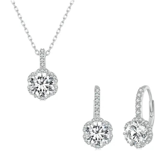 Bamoer U – collier Moissanite 1CT en argent Sterling 925