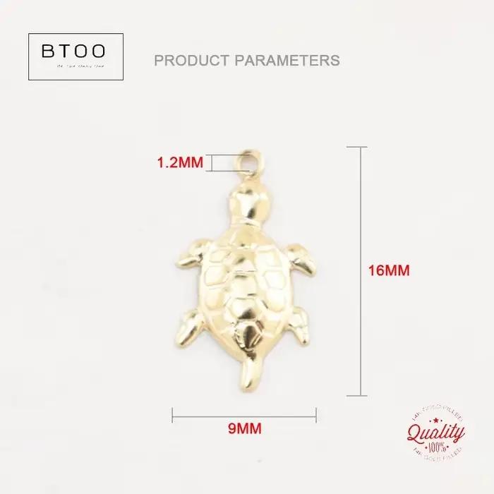 Pendentif tortue rempli d'or 14 carats