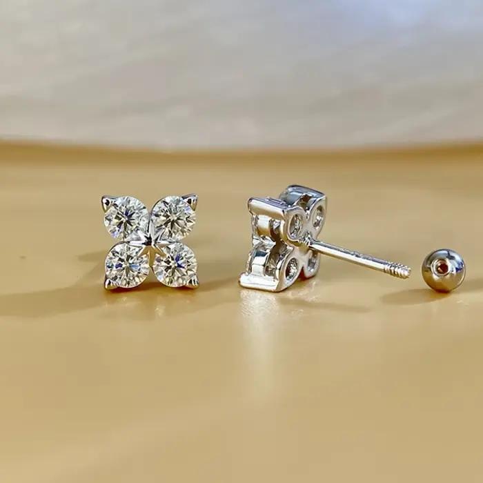 Trumium – boucles d'oreilles en Moissanite pour femmes
