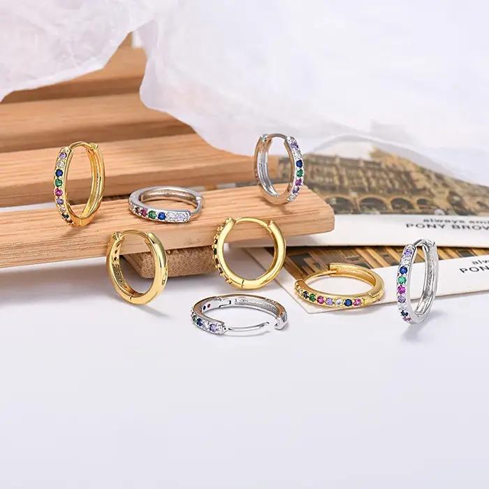 Luruxy – boucles d'oreilles en cristal doré pour femmes et filles