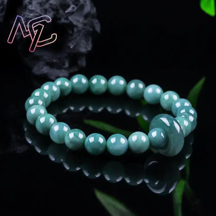 Bracelet en perles de jadéite birmane naturelle