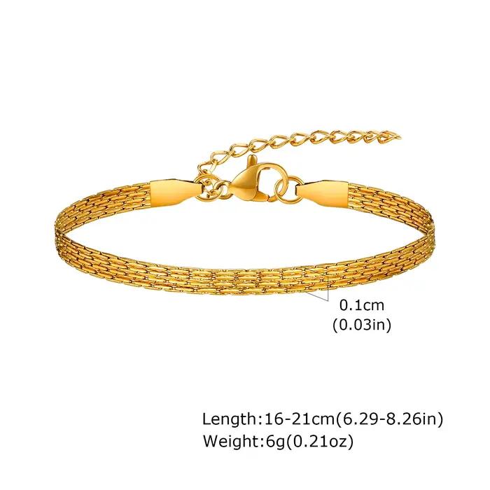 Bracelet empilable en acier inoxydable pour femmes et filles