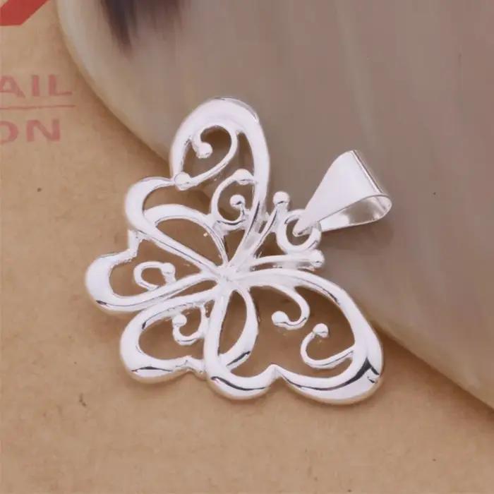 Collier pendentif papillon en argent sterling 925 pour femmes