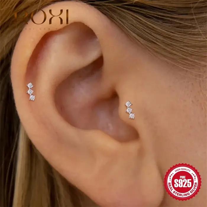 Boucles d'oreilles ROXI élégantes pour femme en argent 925