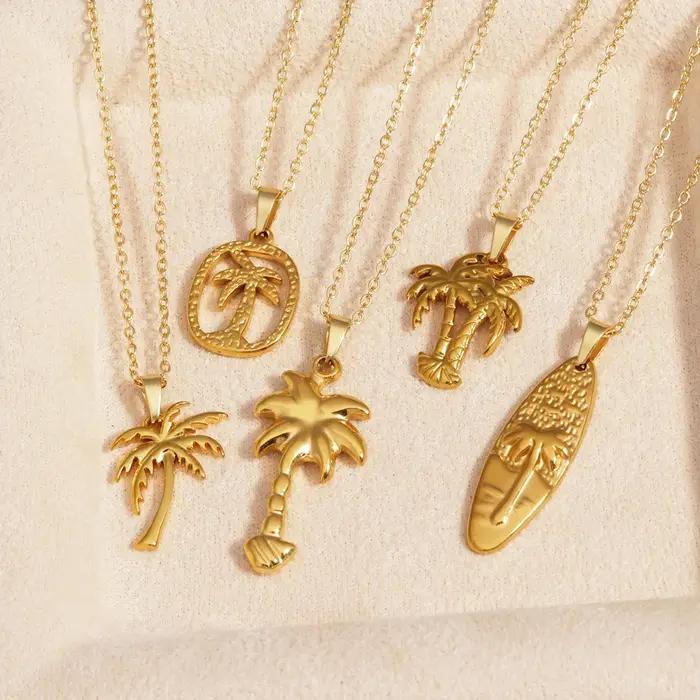 Collier en acier inoxydable avec pendentif naturel pour femmes occasions spéciales élégantes soirée chic soirée de charité cadeau surprise