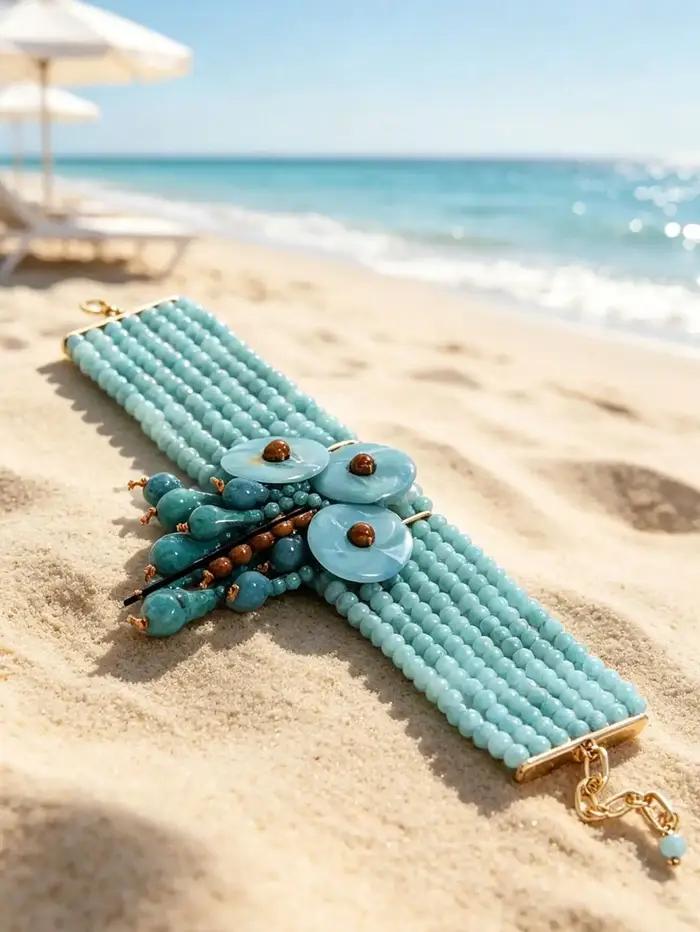 Collier en résine bleu turquoises style industriel robuste pour soirées et vacances femmes occasions spéciales