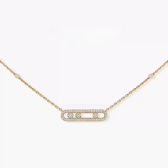 Collier coulissant en diamant au design classique, exsudant un charme élégant
