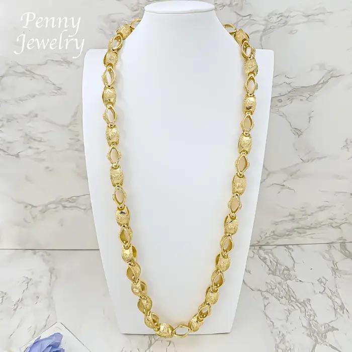 Collier doré HIPUNK plaqué or 18 carats pour hommes style Y2K occasions spéciales soirées cérémonies fiançailles mariages