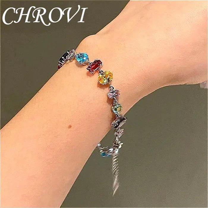 Bracelet exquis en argent sterling 925 avec zirconias - design unique