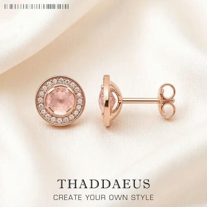 Boucles d'oreilles rondes rose Light of Luna, bijoux à la mode de Style européen pour femmes, cadeau
