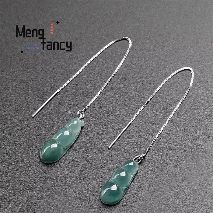 Boucles d'oreilles en jadéite naturelle