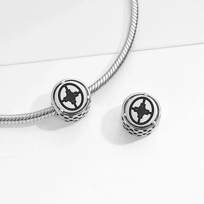 Adinkra Dame 925 en argent Sterling symbole breloque ajustement Original Bracelet bijoux à bricoler soi-même accessoires perle de famille